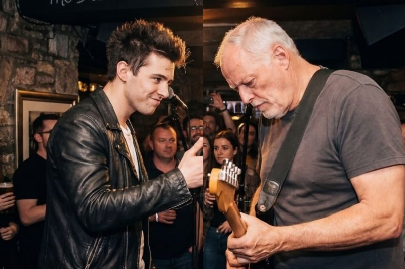 Cocky Band Challenged ‘Old Guy’ to Guitar Battle — Had No Idea DAVID GILMOUR & JIMMY PAGE Were There