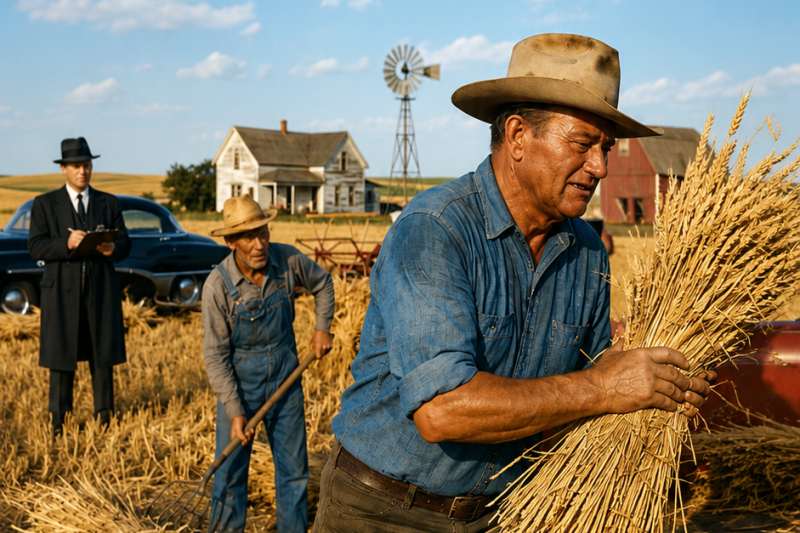 John Wayne Stopped For A Broke Kansas Farmer In 1959 — Then He Rolled Up His Sleeves