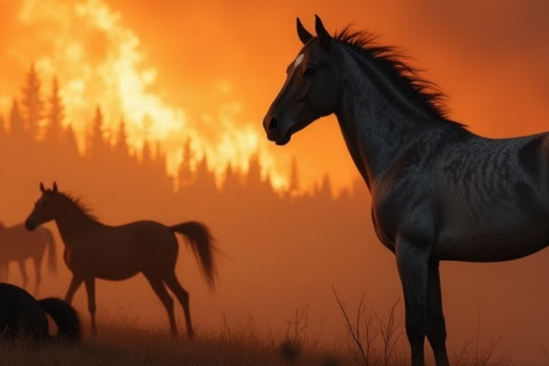 From Shadow to Sovereign: How a Hesitant Wild Filly Guided Her Panicked Herd Through Fire and Flood