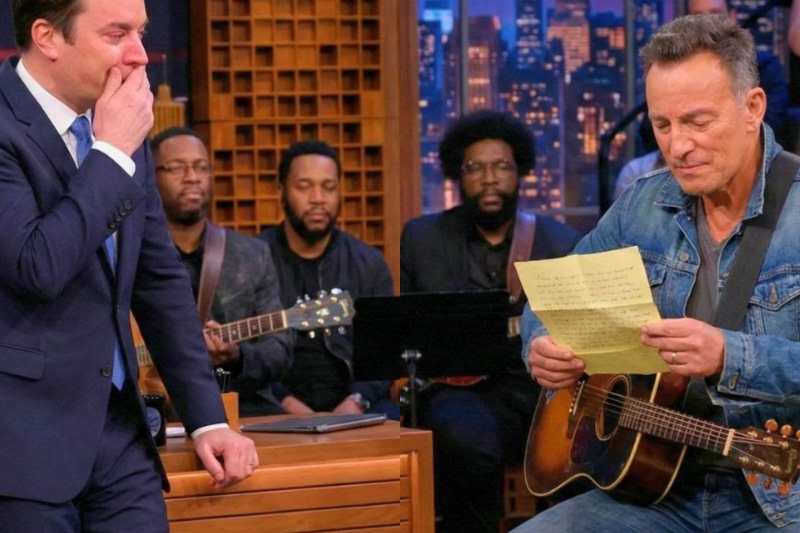Jimmy Fallon IN TEARS When Bruce Springsteen Suddenly Stops Singing After Reading This Letter