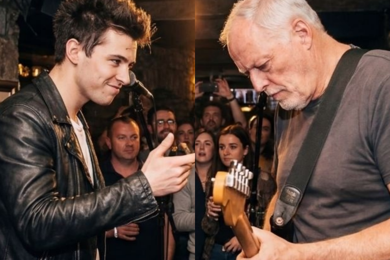Cocky Band Challenged ‘Old Guy’ to Guitar Battle — Had No Idea DAVID GILMOUR & JIMMY PAGE Were There