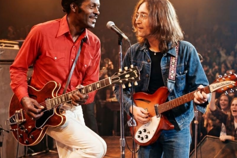 1972: John Lennon met Chuck Berry and CRIED — Chuck said 6 words that changed John’s life forever
