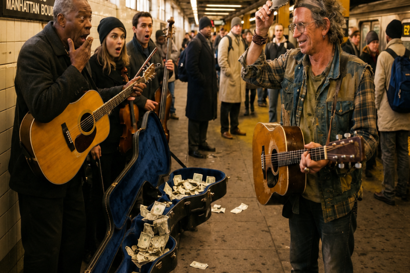 Keith Richards Jammed 4 Hours with Homeless Musicians Revealed İdentity One Asks We Made YOU Better?