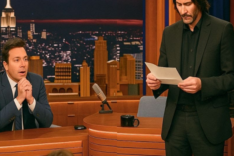 Jimmy Fallon SPEECHLESS When Keanu Reeves Suddenly Walks Off Stage After Reading This Letter