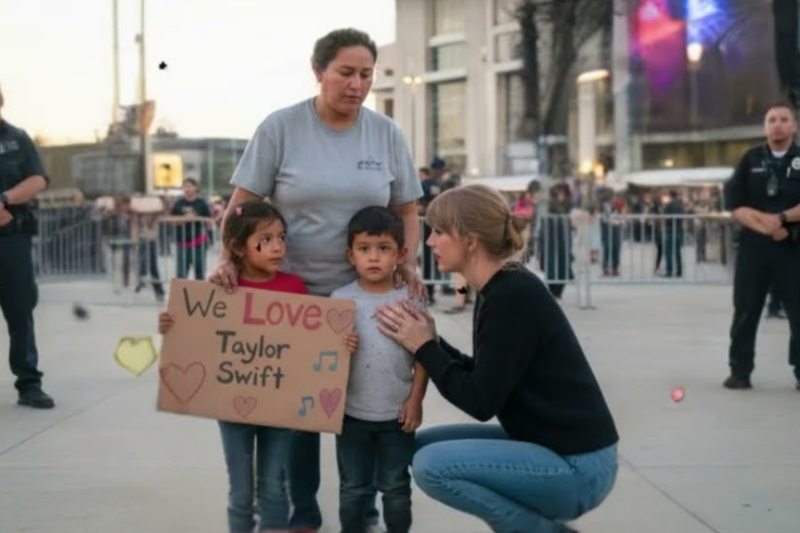 “Taylor Swift Sees Homeless Family at Concert Entrance — What She Did Next Made Security Guards CRY”