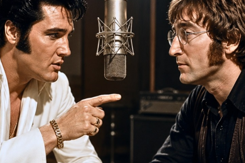 Elvis Bet John Lennon $10,000 He Couldn’t Write a Hit Song in 7 Minutes — 7 Minutes Later, Everyone
