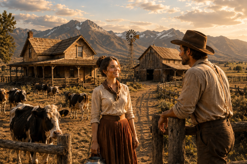 He Hired a Bride to Milk the Cows — She Turned His Ruined Homestead Into the Jewel of the Frontier