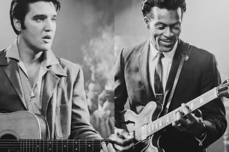 Elvis DROPPED his microphone mid-song after hearing Chuck Berry — then BEGGED for guitar lessons