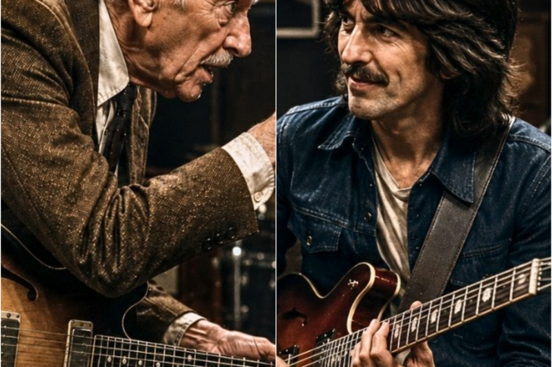 82 Year Old Guitar Legend BET George Harrison He Couldn’t Play This Riff — 5 Minutes Later He Was..