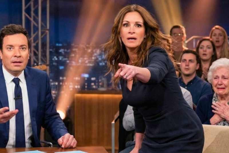 Jimmy Fallon FROZEN When Julia Roberts Suddenly Rushes Into Audience After Spotting This Face