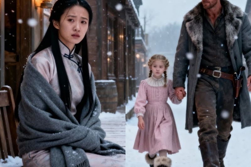 Can We Bring Her Home for Christmas, Daddy Little Girl Sees Homeless Chinese Widow in the Snow