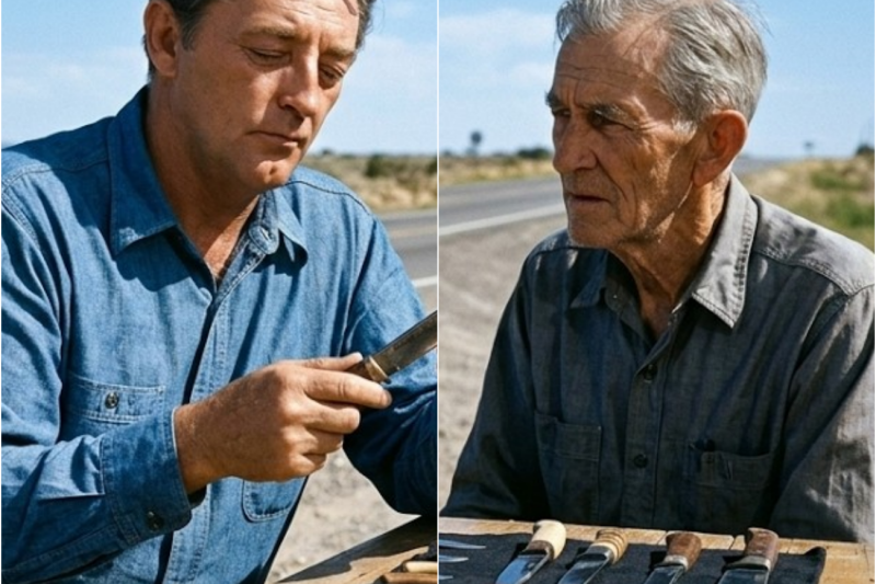Nobody Stopped At His Roadside Knife Stand 3 Years—Until Robert Mitchum Pulled Over And Bought It