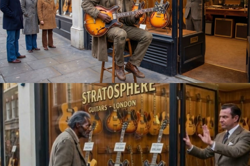 Shopkeeper mocked “homeless” man eyeing £85,000 guitar—then learned he was Chuck Berry!