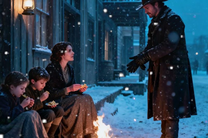 “Get Your Things… You’re Coming Home” the Cowboy Said After Seeing the Widow and Her Kids Eat Scr