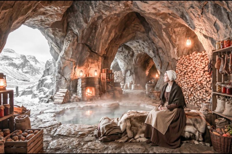 Banished by Her Stepmother, She Found a Secret Warm Cave and Survived Without Firewood