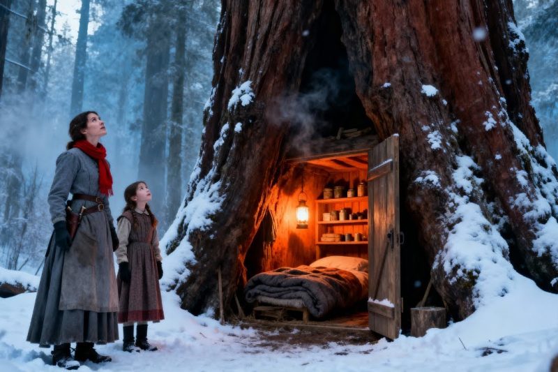 Parents In Law Kicked Them Out… So Widow Made the Giant Tree Their Home