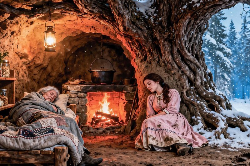 He Left Them With Nothing — So Widow and Her Mother Dug Under a Fallen Tree and Made It Their Home