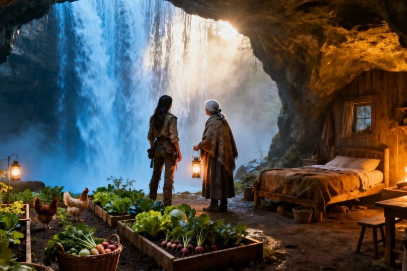 Thrown Out at 19, She Built a Hidden Cabin Inside A Waterfall and Saved Her Grandmother From Flood