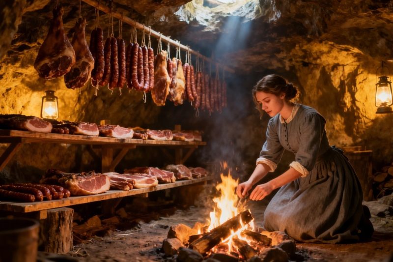 Her Brothers Took the Farm—She Dug Into Cliff and Built an Underground Smokehouse That Fed 5000 Men