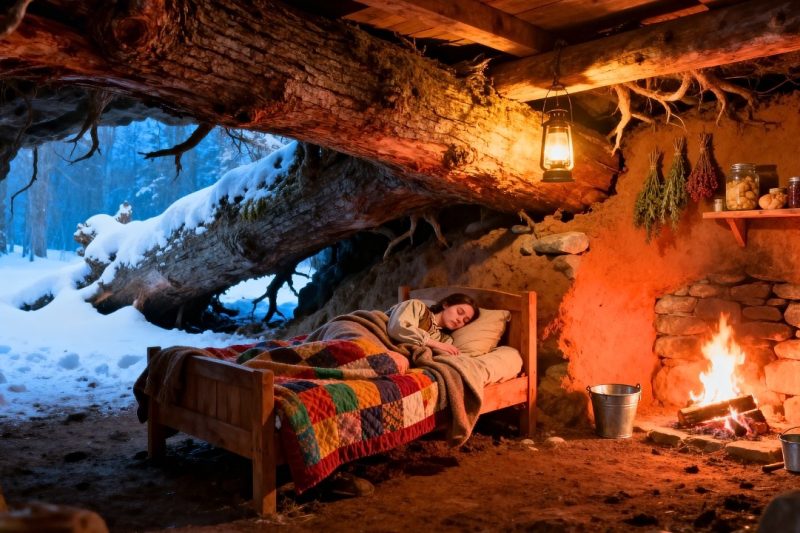 Abandoned by Parents In Law, A Widow Dug Beneath a Fallen Tree — And Built a Hidden Home :
