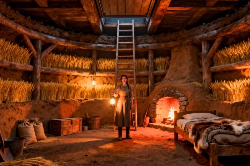 She Built a Secret Grain Silo Under the Barn Floor — Then the Locusts Came and She Fed Everyone