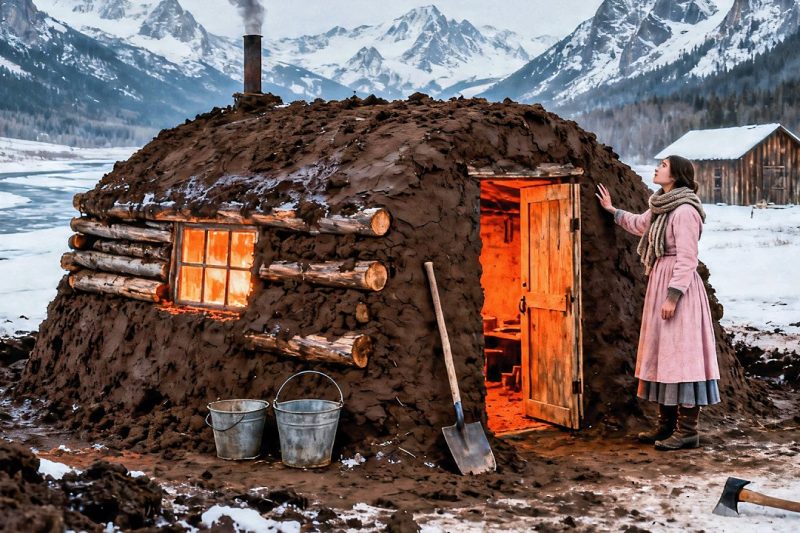 Widow Coated Her Cabin in Mud So Thick It Looked Like a Hill — Then the Deadliest Winter Came
