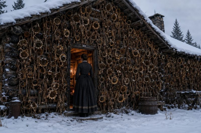 No One Knew Why She Grew Sunflowers Against Her Cabin — Until the Blizzard Proved Her Right
