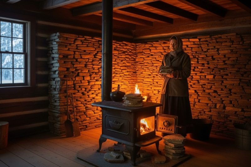Widowed at 33, She Lined Her Walls With River Stone — They Held Heat 14 Hours After the Fire Died