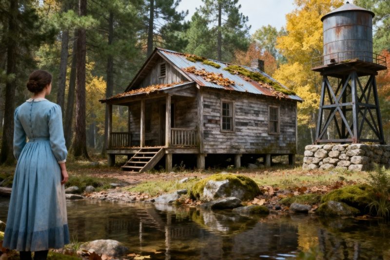 Parents In Law Kicked Her Out, She Bought a Log Cabin for $5 — They Were Shocked What It Became