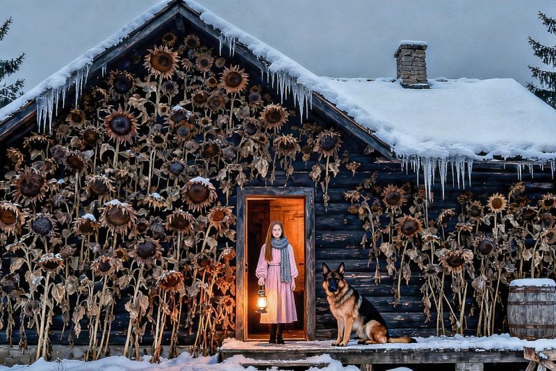 Neighbors Mocked Widow For Growing Sunflowers Against Her Cabin—Until the Blizzard Proved Her Right