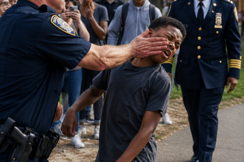 Cop Slaps Black Boy At The Park, Unaware His Father Is The New Police Chief