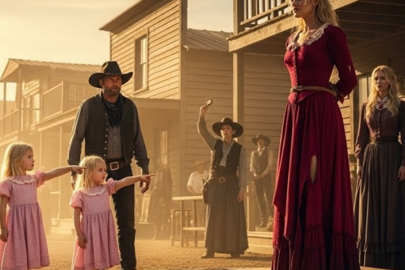 54He Said “Pick Any Woman” — But the Cowboy Froze When His Daughters Whispered, “Papa, That’s Her ”