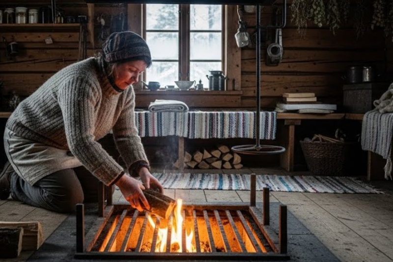 She Hid Her Fireplace Under the Floor — And Never Bought Wood Again