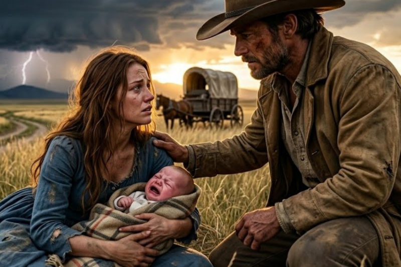 She Was Left for Dead With a Baby, The Cowboy Took Them Both Into His Wagon