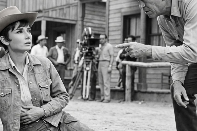 John Huston FORCED a Pregnant Audrey Hepburn to Ride a Horse on The Unforgiven Set — It Broke Her