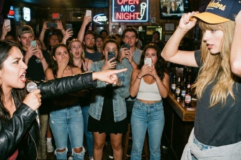 Girl challenged stranger to sing Taylor Swift at karaoke — had NO IDEA Taylor was behind her