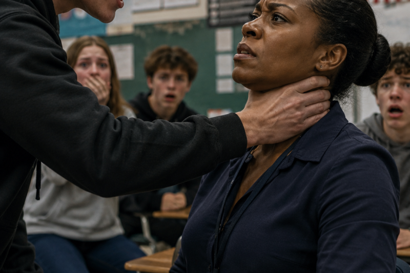 Bully Grabs Black Teacher’s Throat In Class—Unaware She’s a Former Marine