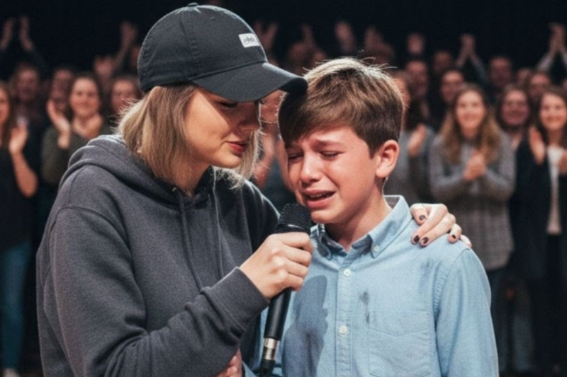 Orphaned Boy Sings Mom’s Last Words at School Talent Show — Then TAYLOR SWIFT Walks In