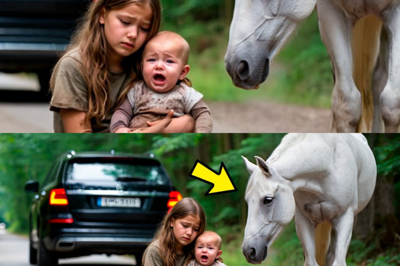 RICH MAN ABANDONS his 15-YEAR-OLD DAUGHTER holding her BABY, but the HORSE saw EVERYTHING…