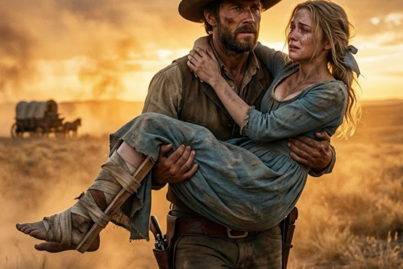 Bride With a Broken Leg Was Left Behind—The Cowboy Carried Her Across the Plains Himself