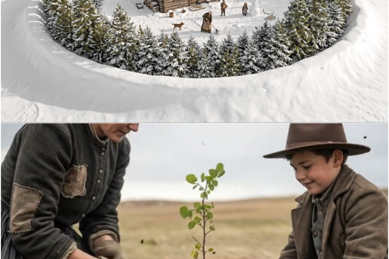 They Mocked Her Trees Around the Cabin — Winter Turned Them Into a Fortress