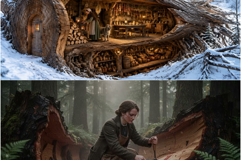 She Carved a Door in a Tree Wider Than a House—The Harshest Blizzard Couldn’t Get Inside