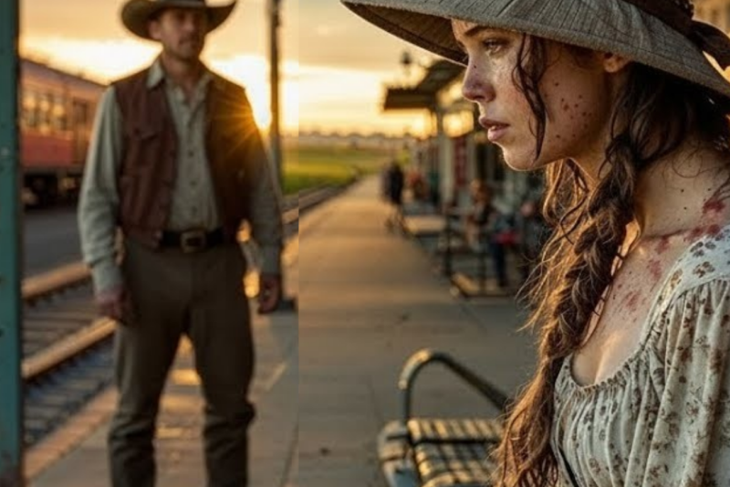 She Hid Her Scarred Face in Tears — Until the Silent Cowboy Said, “You’re Safe You’re with Me ”