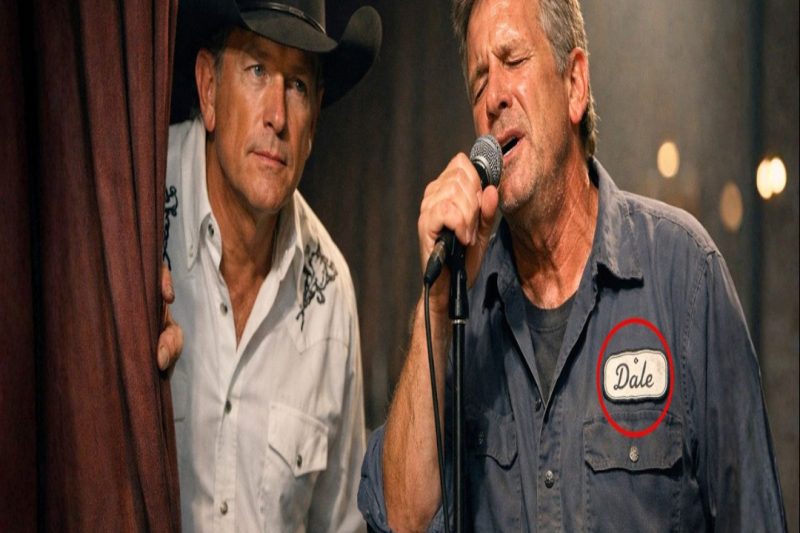 A janitor goes on stage and sings “Ocean Front Property”… unaware that George Strait was listening