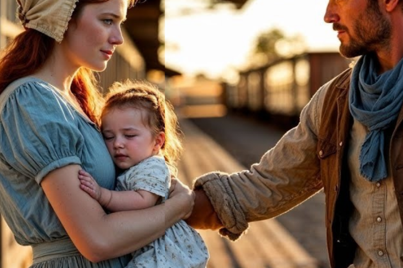 A Mail Order Bride Was Left at the Station With a Baby, Until a Cowboy Said “Let Me Hold You Both”