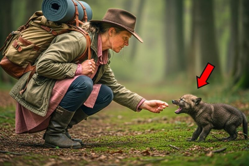 Tiny Wolf Wouldn’t Stop Following Mountain Woman — What She Discovered Will Leave You Speechless