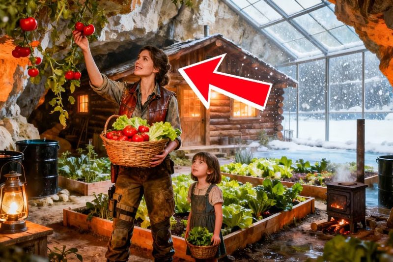The Town Mocked Her Cave Garden Until She Grew Food in February at -20° Degree